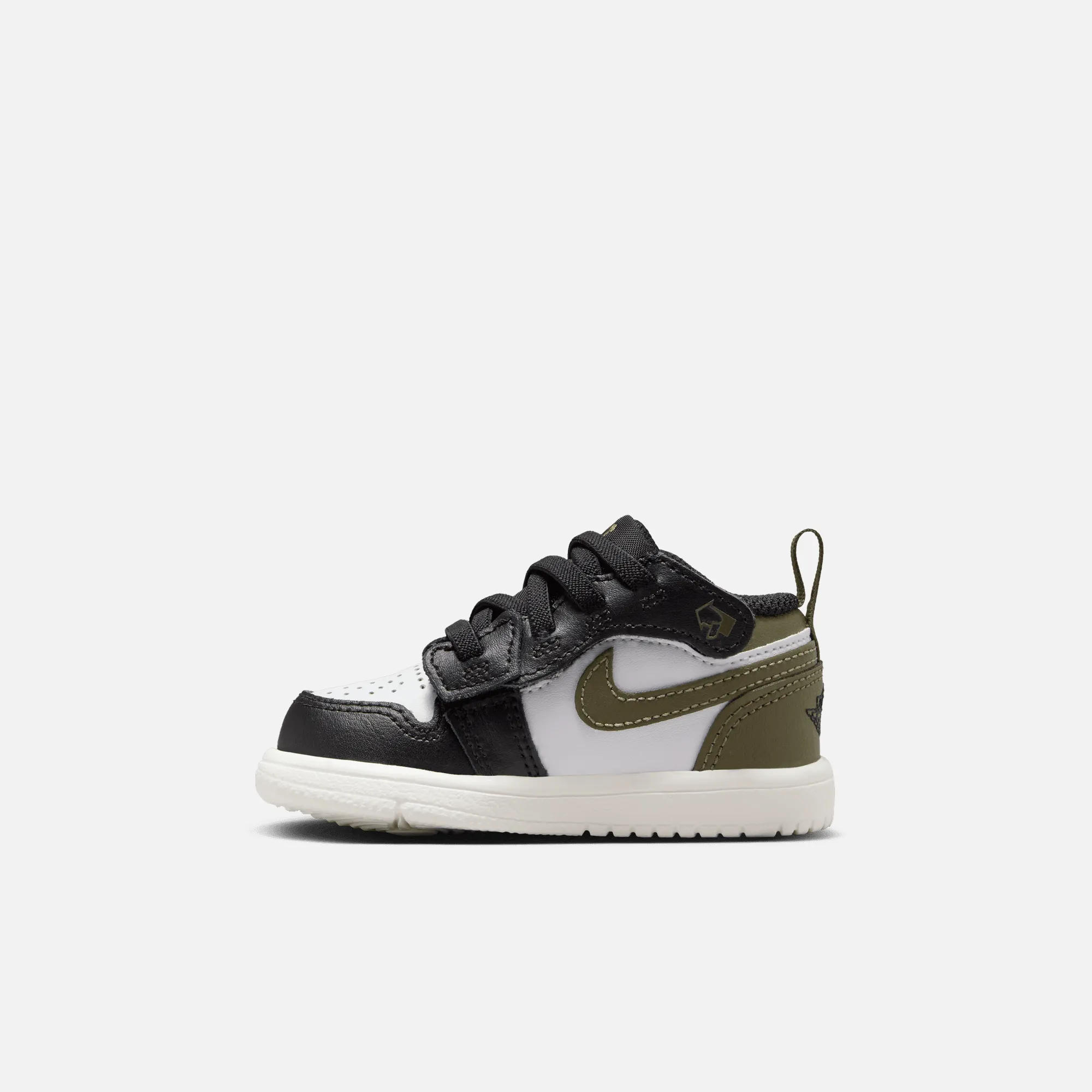 Air Jordan Kids' 1 Low Alt Black Medium Olive (TD)