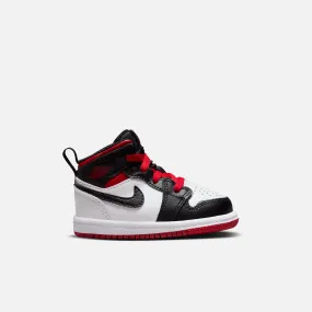 Air Jordan Kids' 1 Mid 'Gym Red Black Toe' (TD)