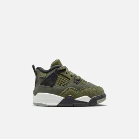 Air Jordan Kids' 4 Retro SE Craft Olive (TD)