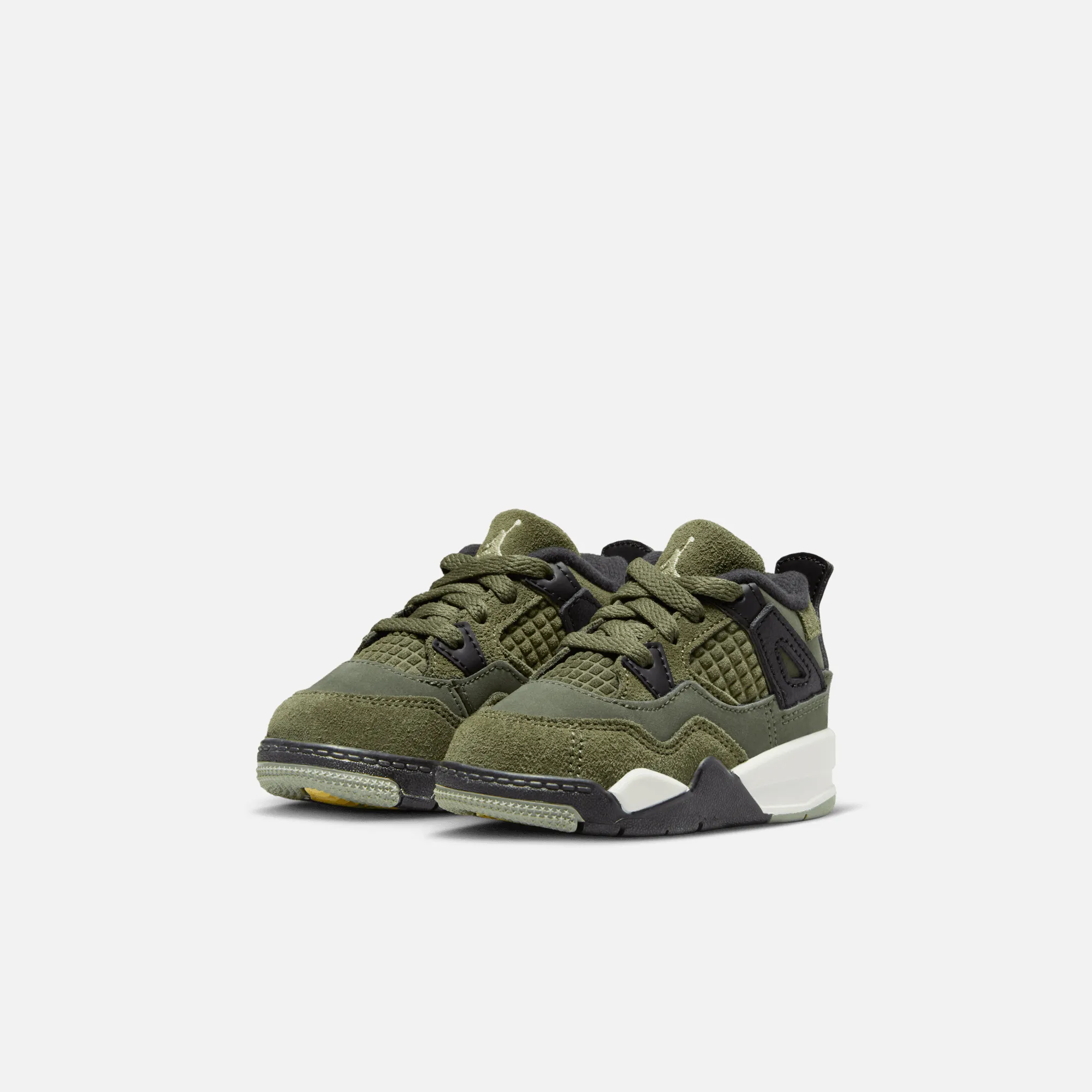 Air Jordan Kids' 4 Retro SE Craft Olive (TD)