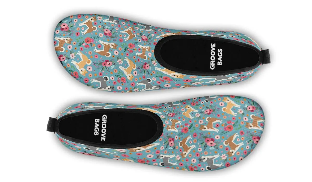 Akita Flower Aqua Barefoot Shoes