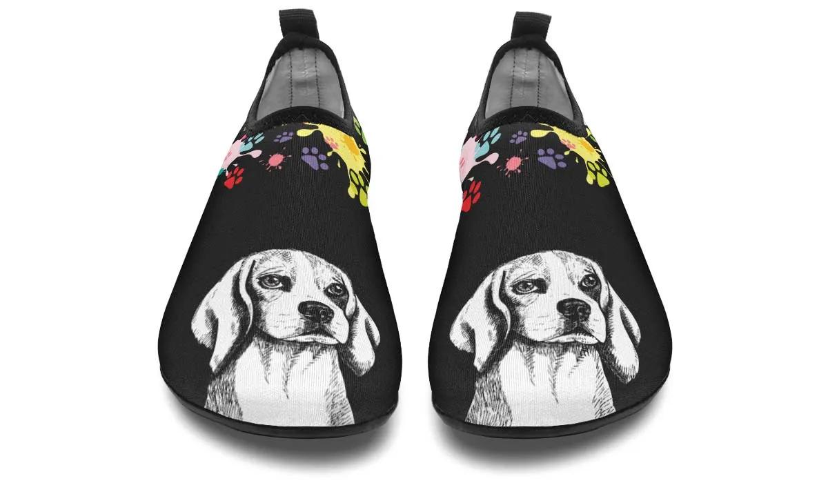 Artsy Beagle Aqua Barefoot Shoes