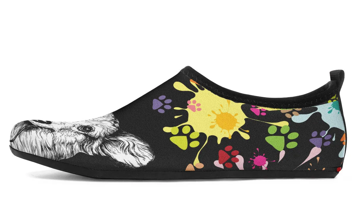 Artsy Corgi Aqua Barefoot Shoes