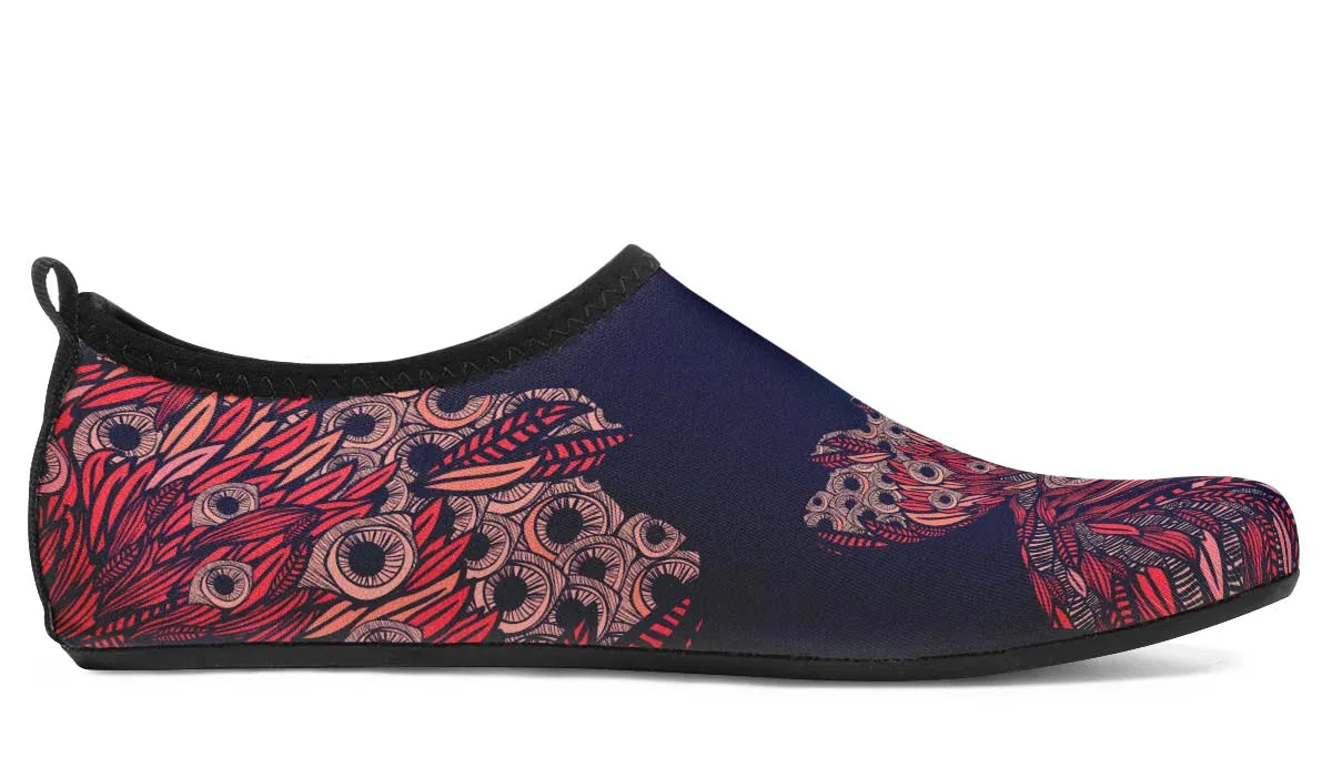 Artsy Rooster Aqua Barefoot Shoes