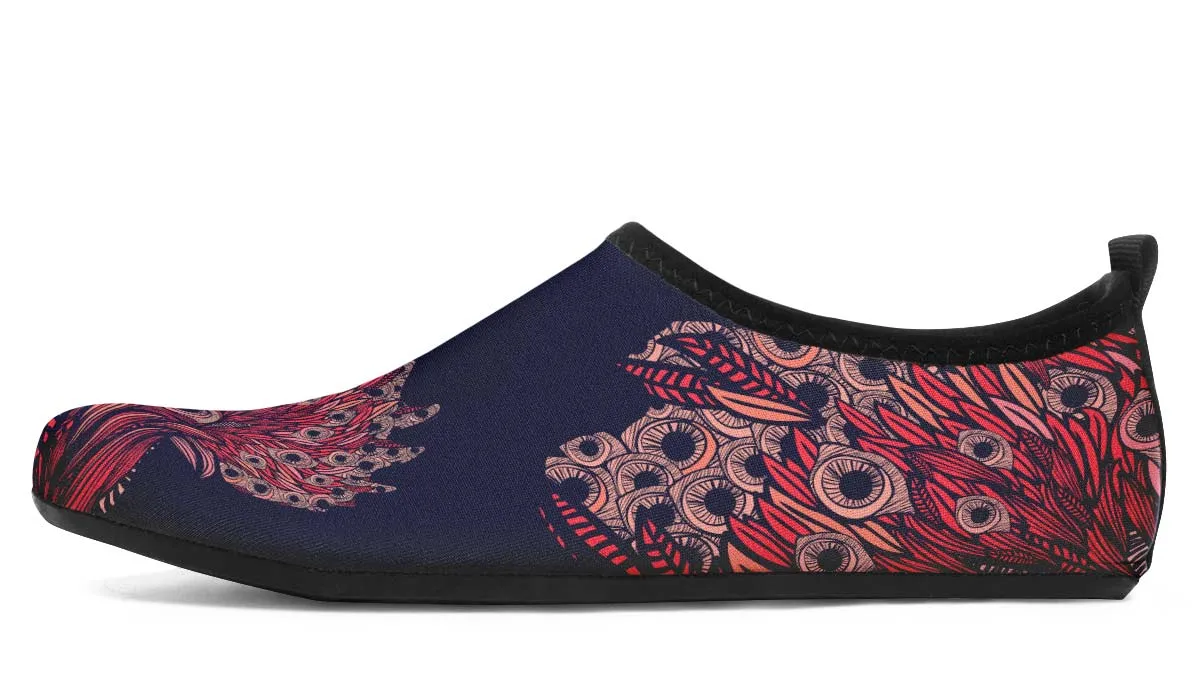 Artsy Rooster Aqua Barefoot Shoes