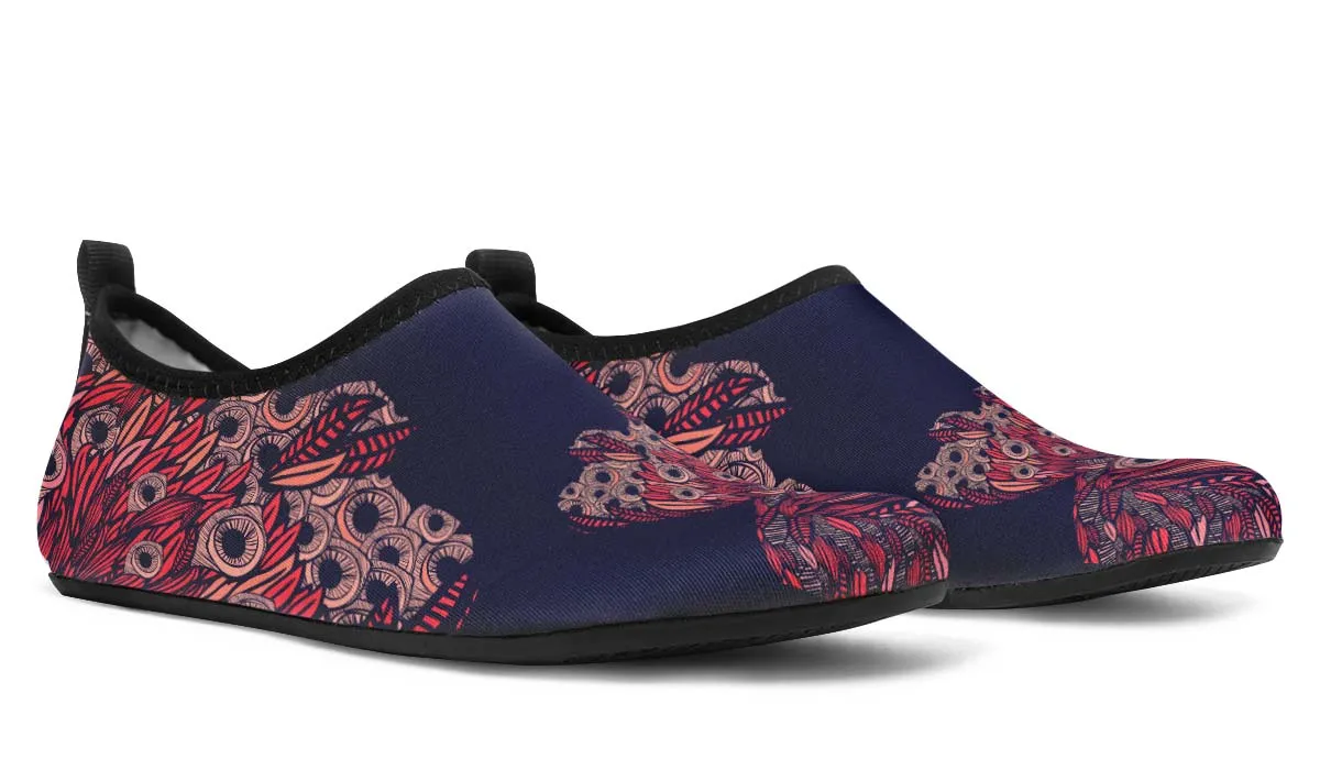 Artsy Rooster Aqua Barefoot Shoes