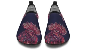 Artsy Rooster Aqua Barefoot Shoes