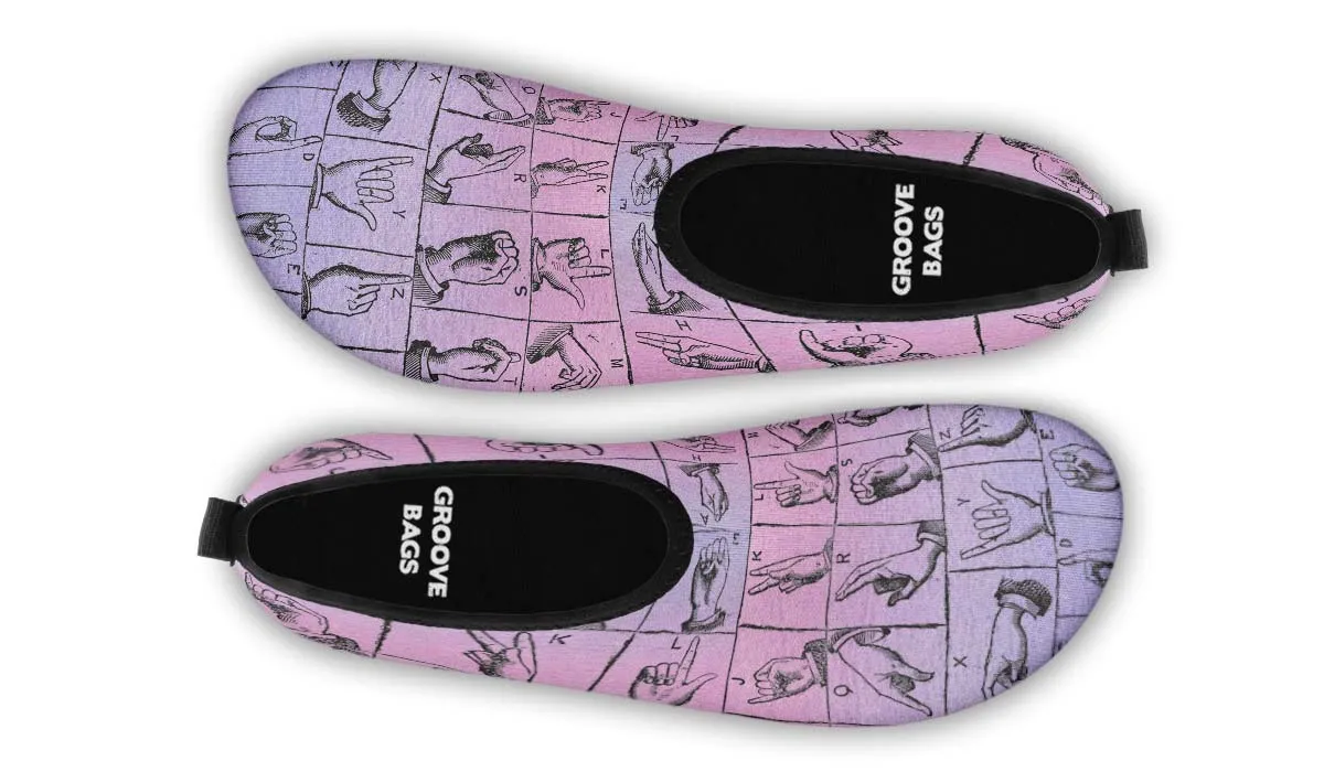 ASL Watercolor Aqua Barefoot Shoes