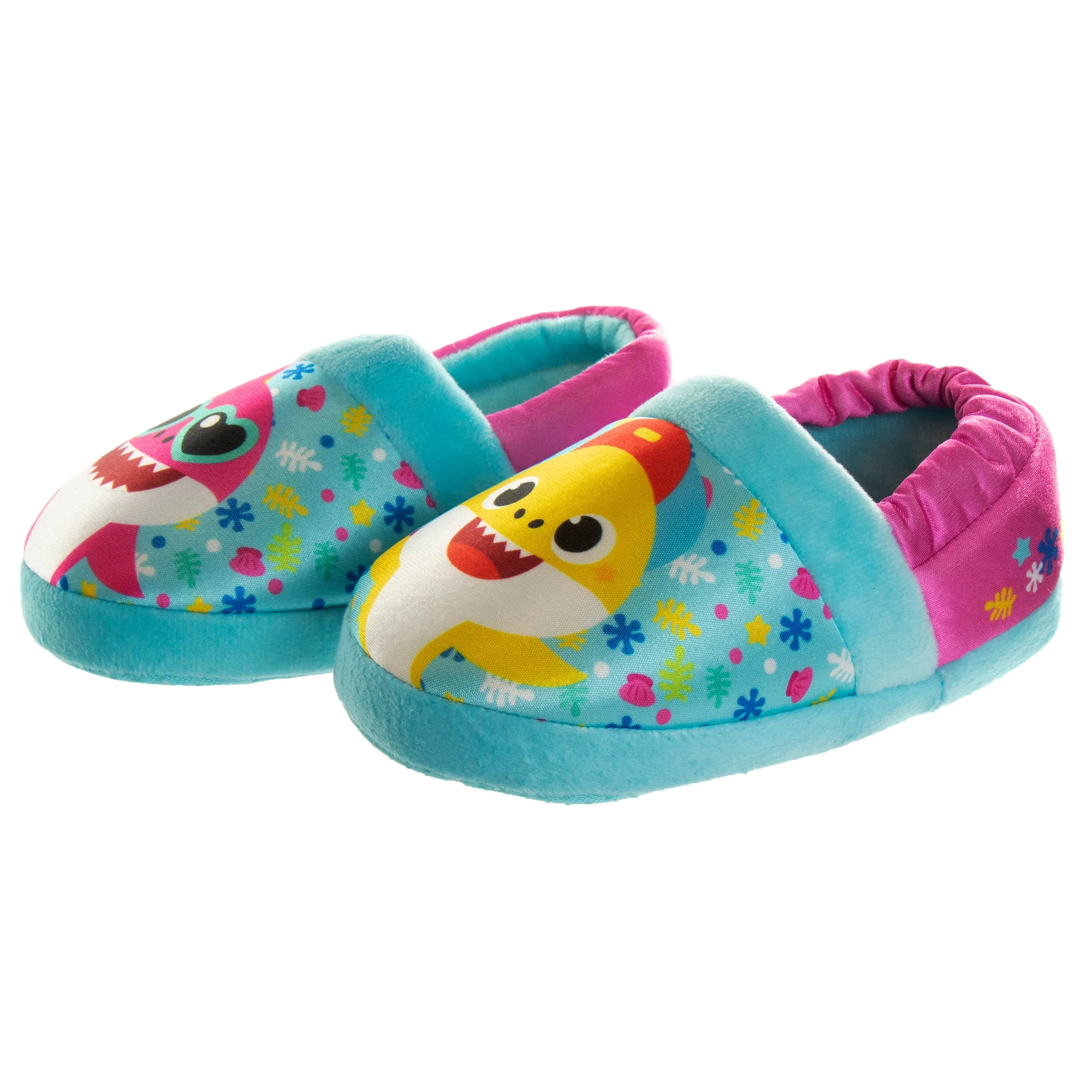 Baby Shark "Cool and Friendly" Toddler Girls' Slippers