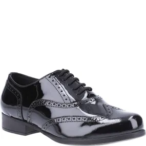 Black Kada Patent Junior School Shoes