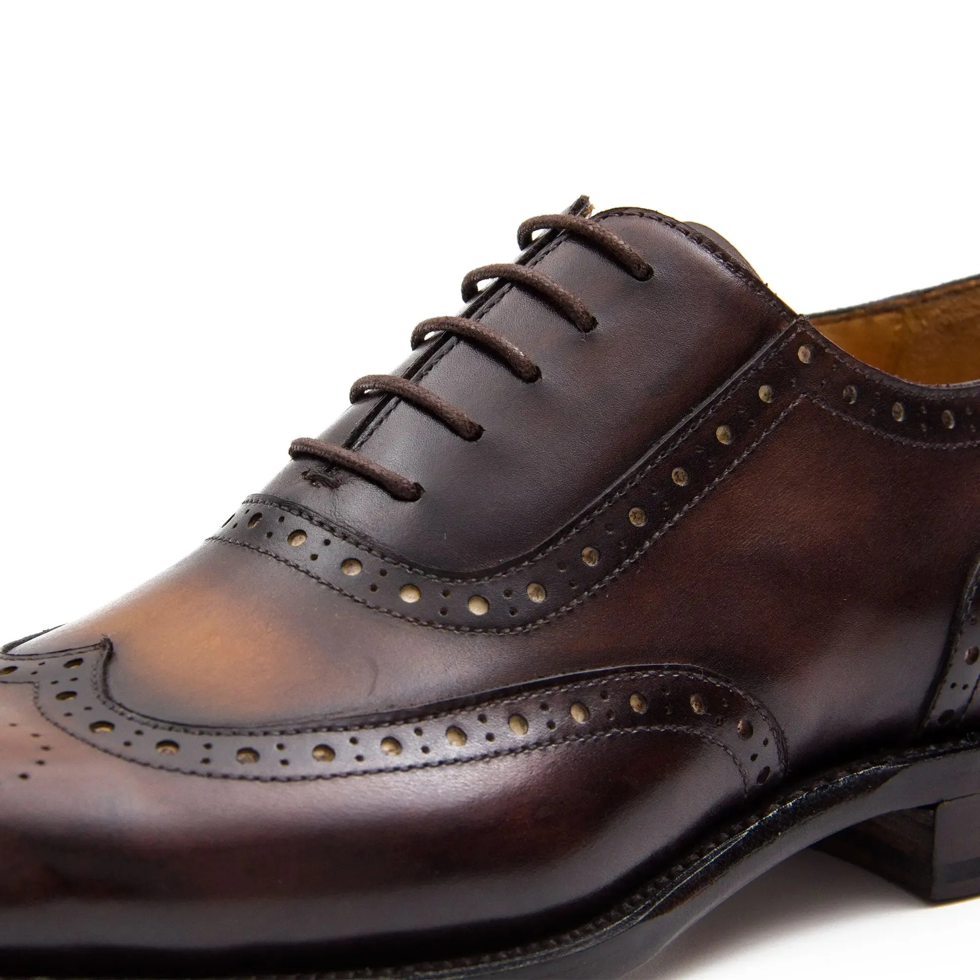 Brown Oxford Brogue Shoes for Men