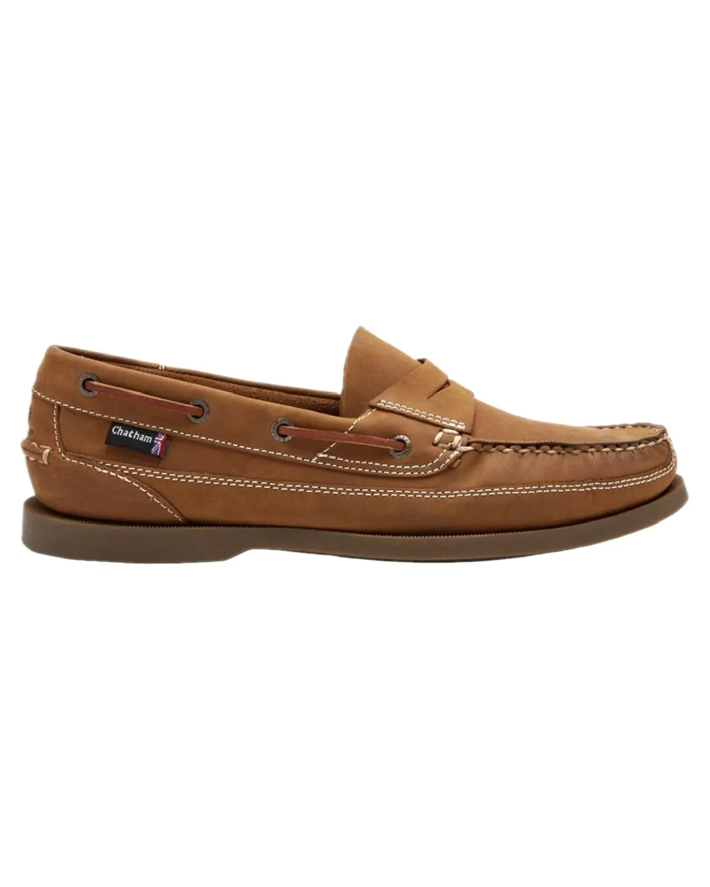 Chatham Mens Gaff II G2 Slip On Leather Boat Shoes