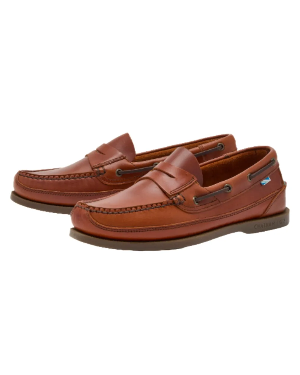 Chatham Mens Gaff II G2 Slip On Leather Boat Shoes