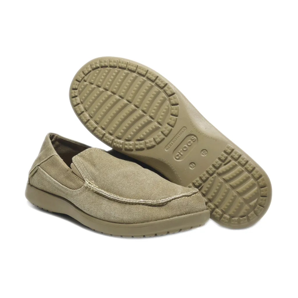 Crocs Loafers Canvas Beige Colour For Men