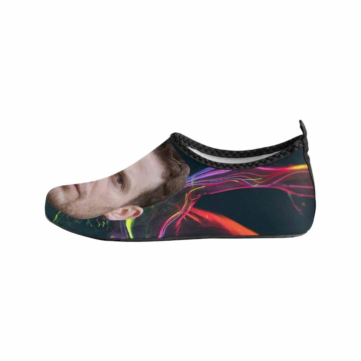 Custom Face Color Ripple Men's Barefoot Slip-on for sport Quick-Dry Aqua Shoes