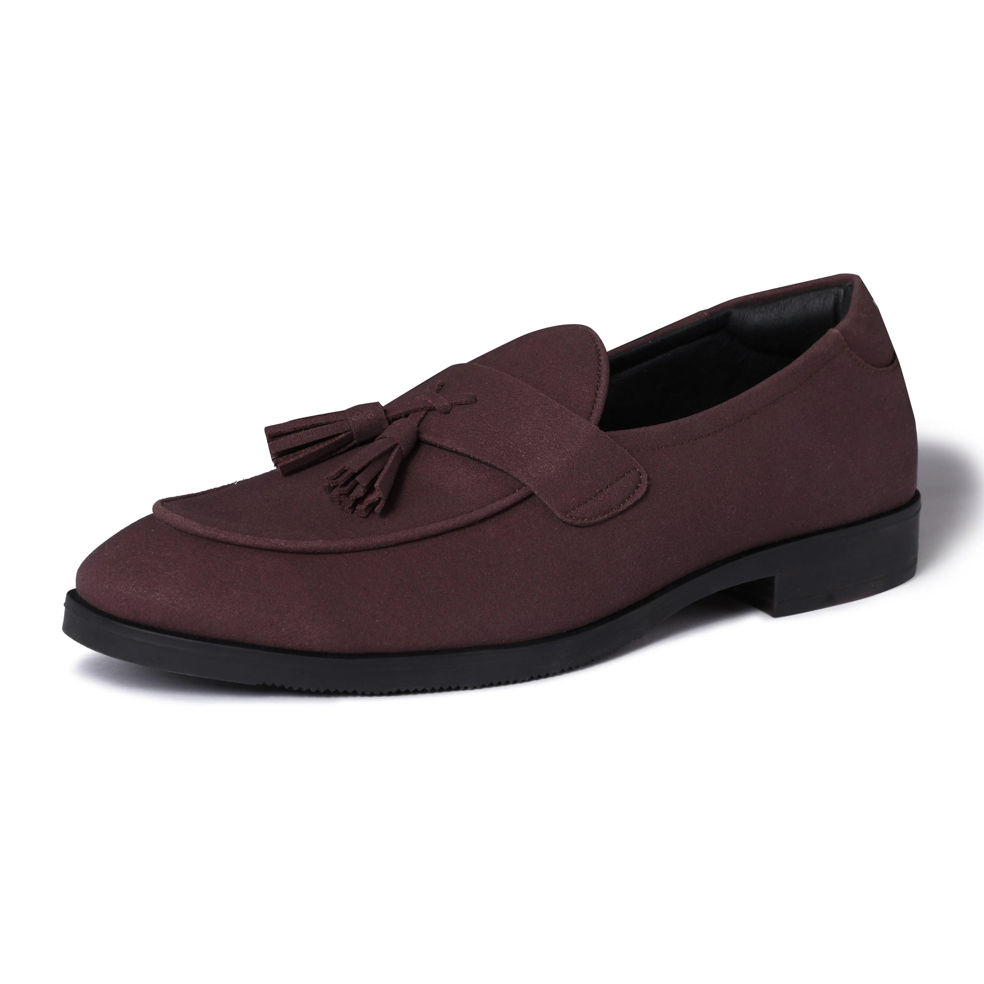 El Moho - Wine Suede Tassel Slip-On