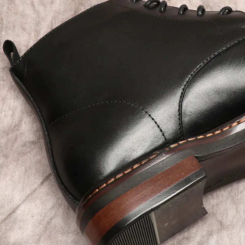 Funki Buys | Boots | Men's Oxford Genuine Leather Dress Boots