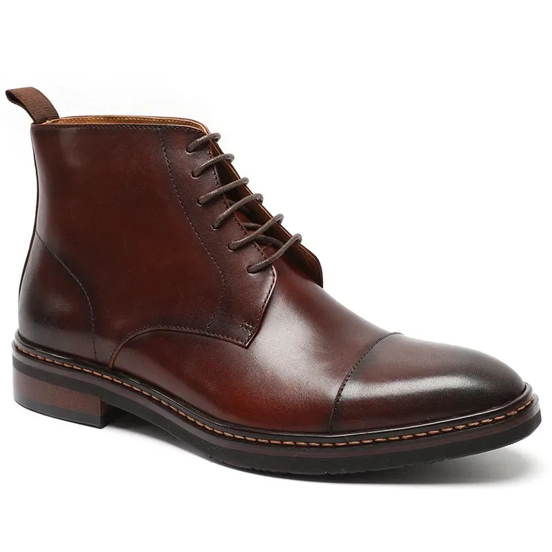 Funki Buys | Boots | Men's Oxford Genuine Leather Dress Boots