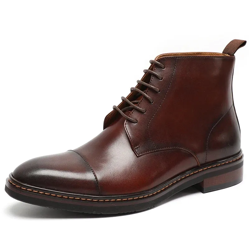 Funki Buys | Boots | Men's Oxford Genuine Leather Dress Boots