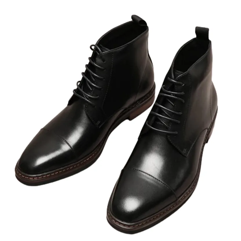 Funki Buys | Boots | Men's Oxford Genuine Leather Dress Boots