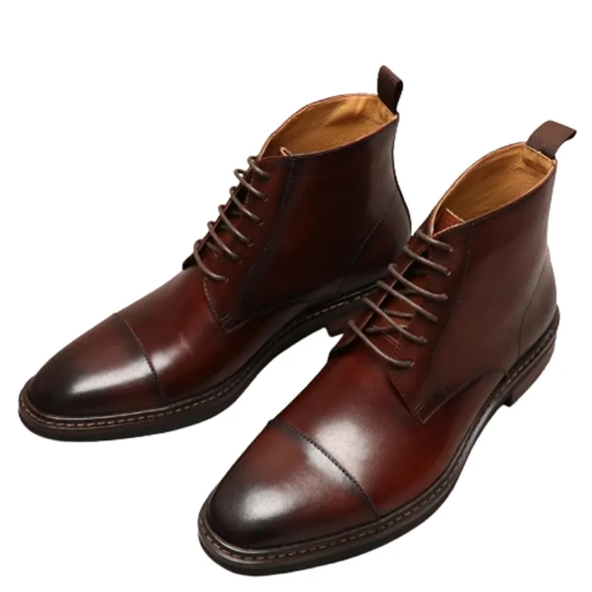 Funki Buys | Boots | Men's Oxford Genuine Leather Dress Boots