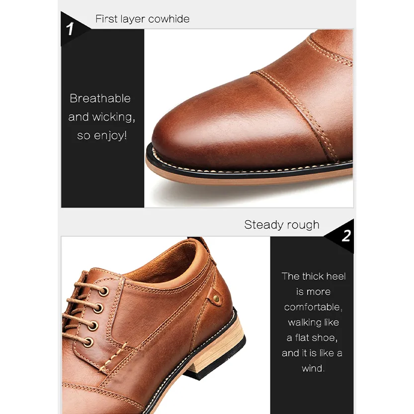 Funki Buys | Shoes | Men's Genuine Leather Derby Dress Shoes