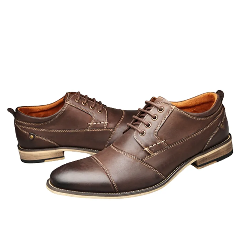 Funki Buys | Shoes | Men's Genuine Leather Derby Dress Shoes