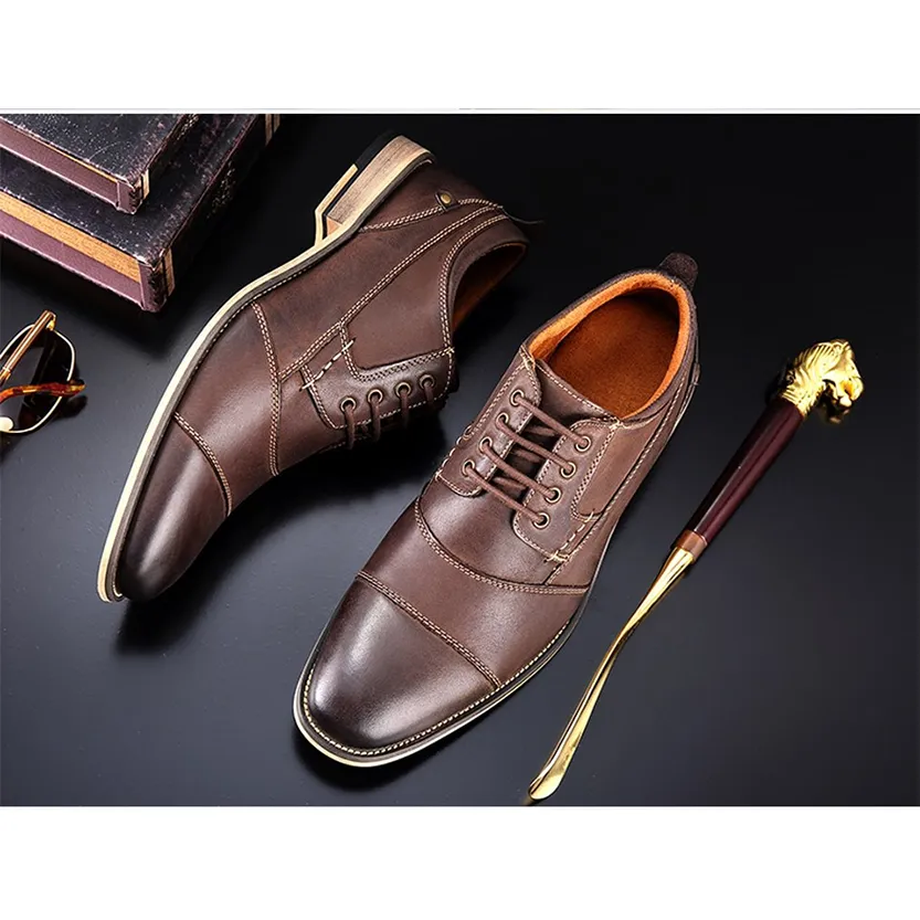 Funki Buys | Shoes | Men's Genuine Leather Derby Dress Shoes