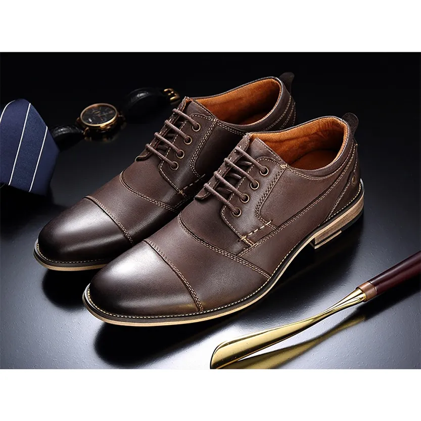 Funki Buys | Shoes | Men's Genuine Leather Derby Dress Shoes