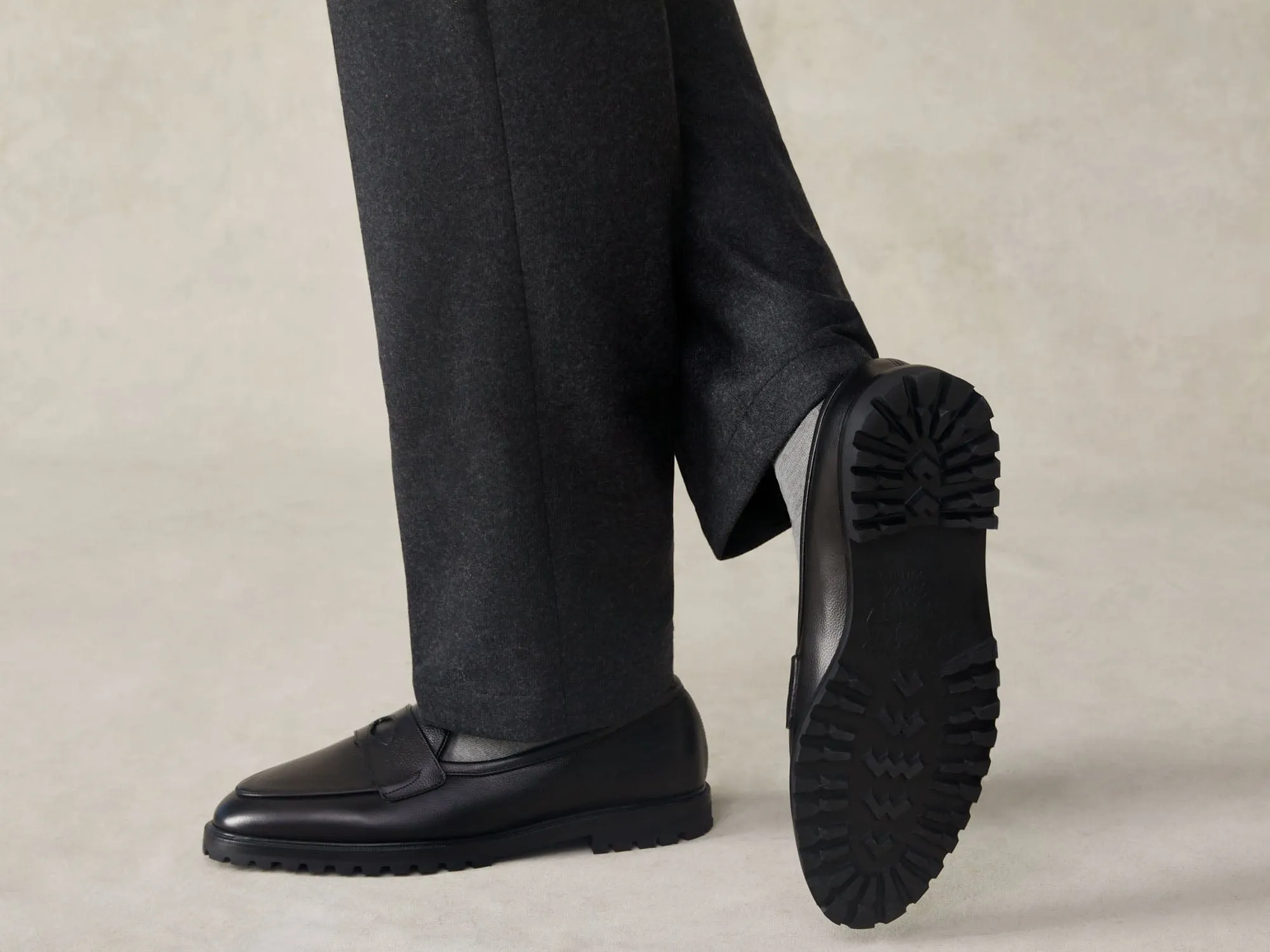 Grand Varenne Loafers in Black Shield Calf