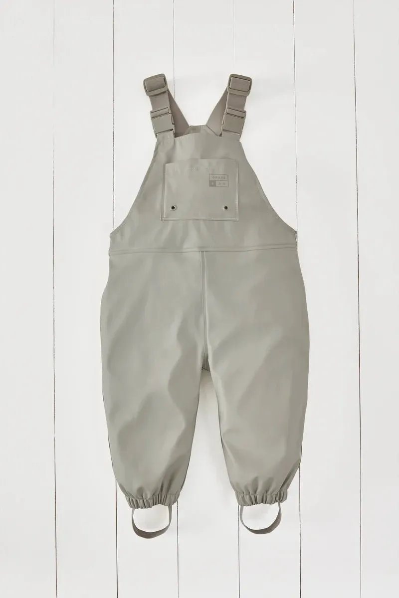 Grass & Air: Rainster Waterproof Dungarees - Grey