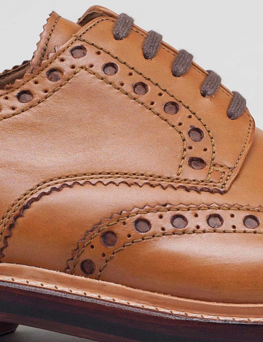 Grenson Archie Brogue Shoes 5067-02 (Leather) - Tan