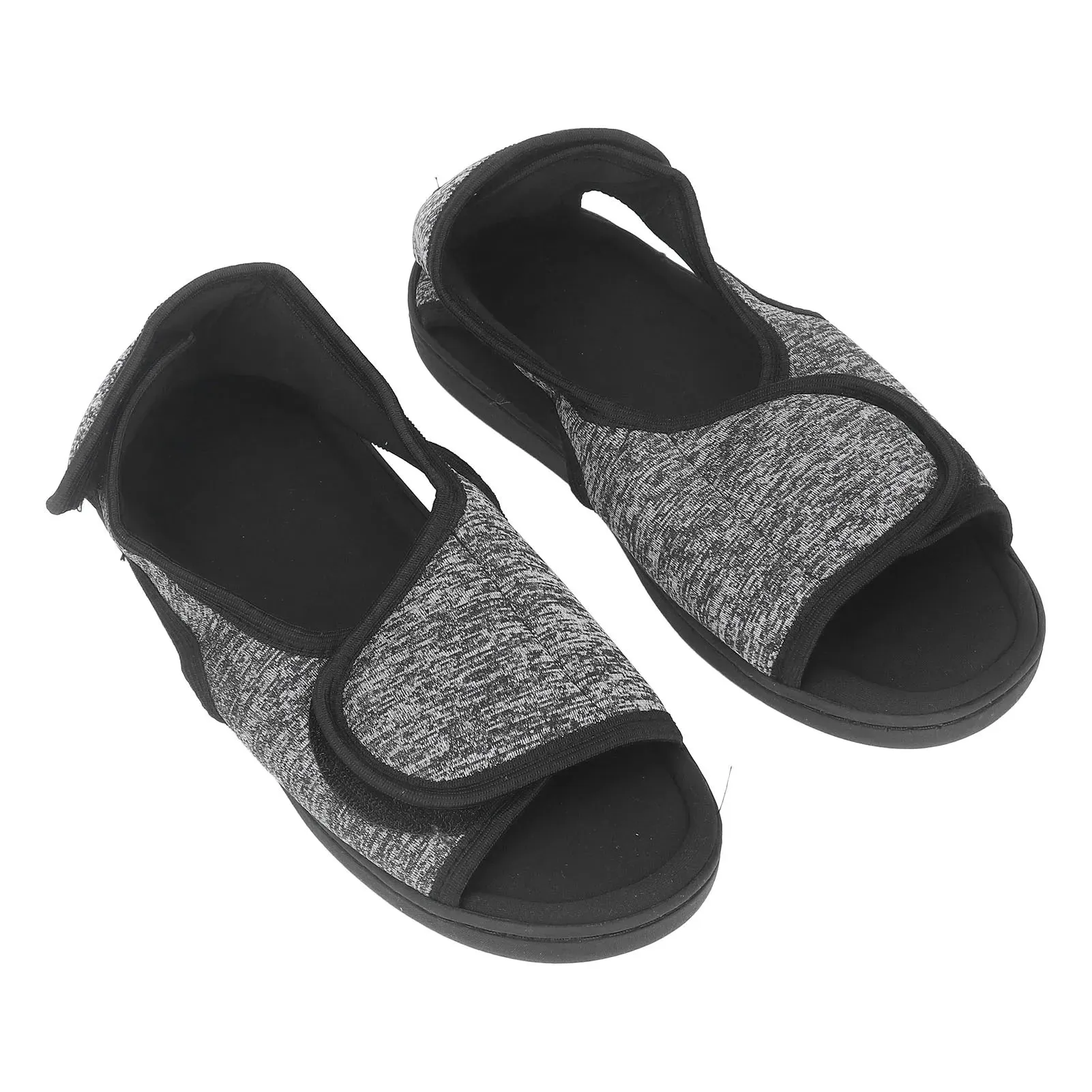 Indoor Diabetic Shoes 1Pair Diabetic Shoes Anti Slip Knitted Plush Adjustable Diabetic Slippers for The Elderly Pregnant Women