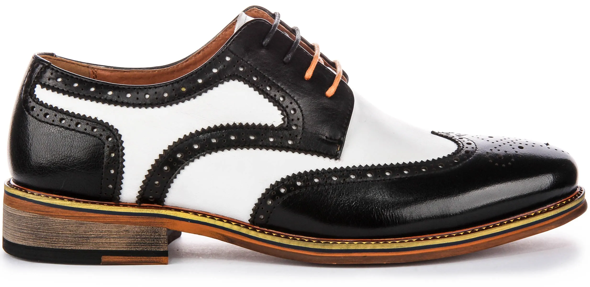 Justinreess England brogues In Black White For Men