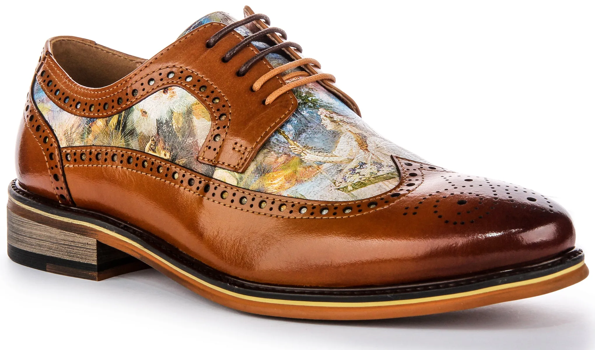 Justinreess England Ross Vintage Art Leather Brogues