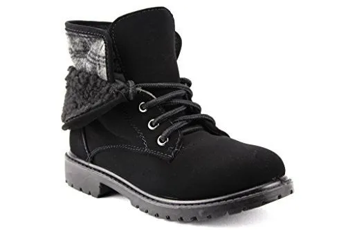 Kids BWY-03 Fleece Lined Fold Down Collar Desert Chukka Boots