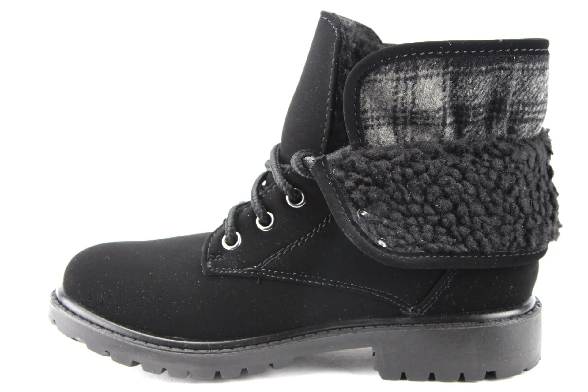 Kids BWY-03 Fleece Lined Fold Down Collar Desert Chukka Boots