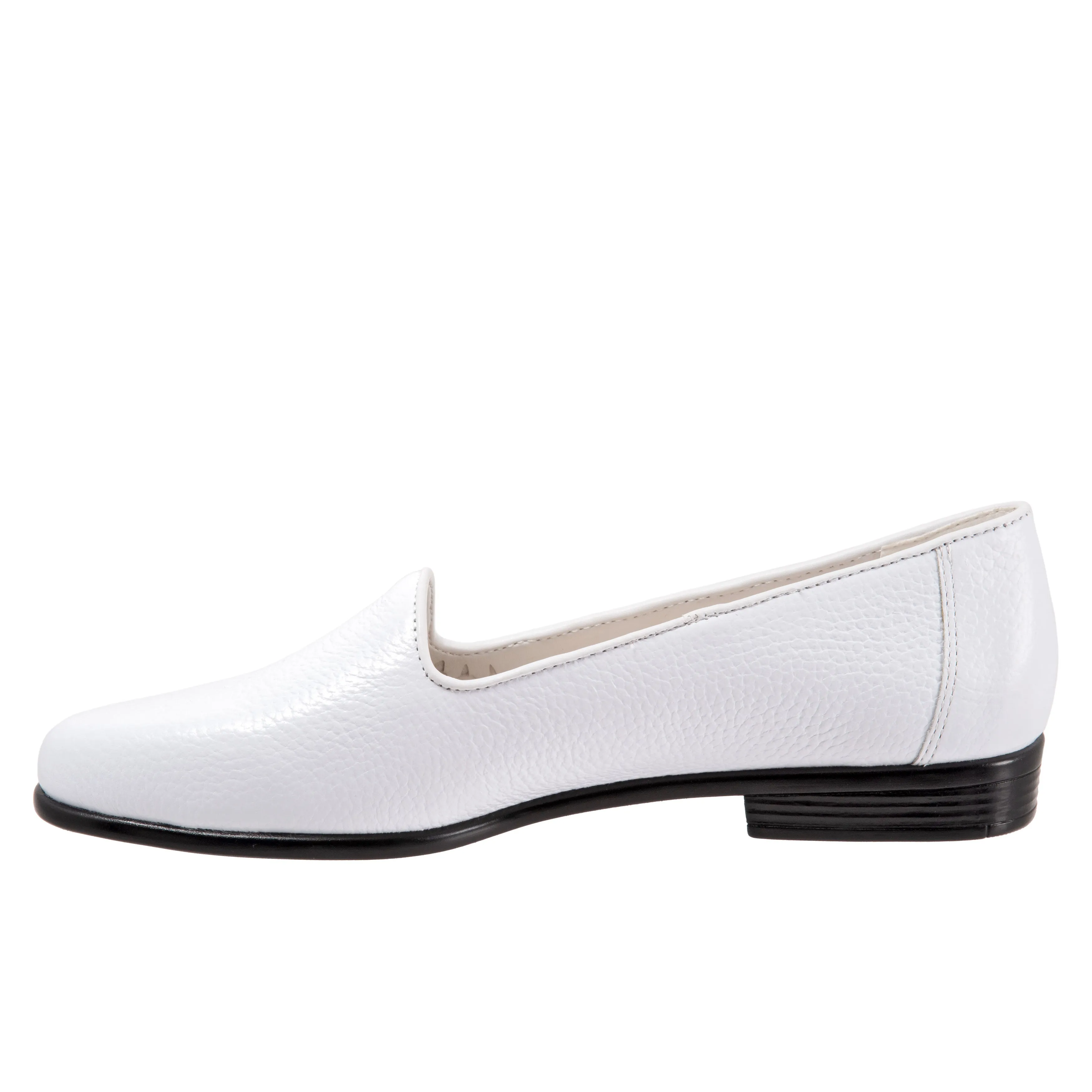 Liz Tumbled White Slip-on Shoes