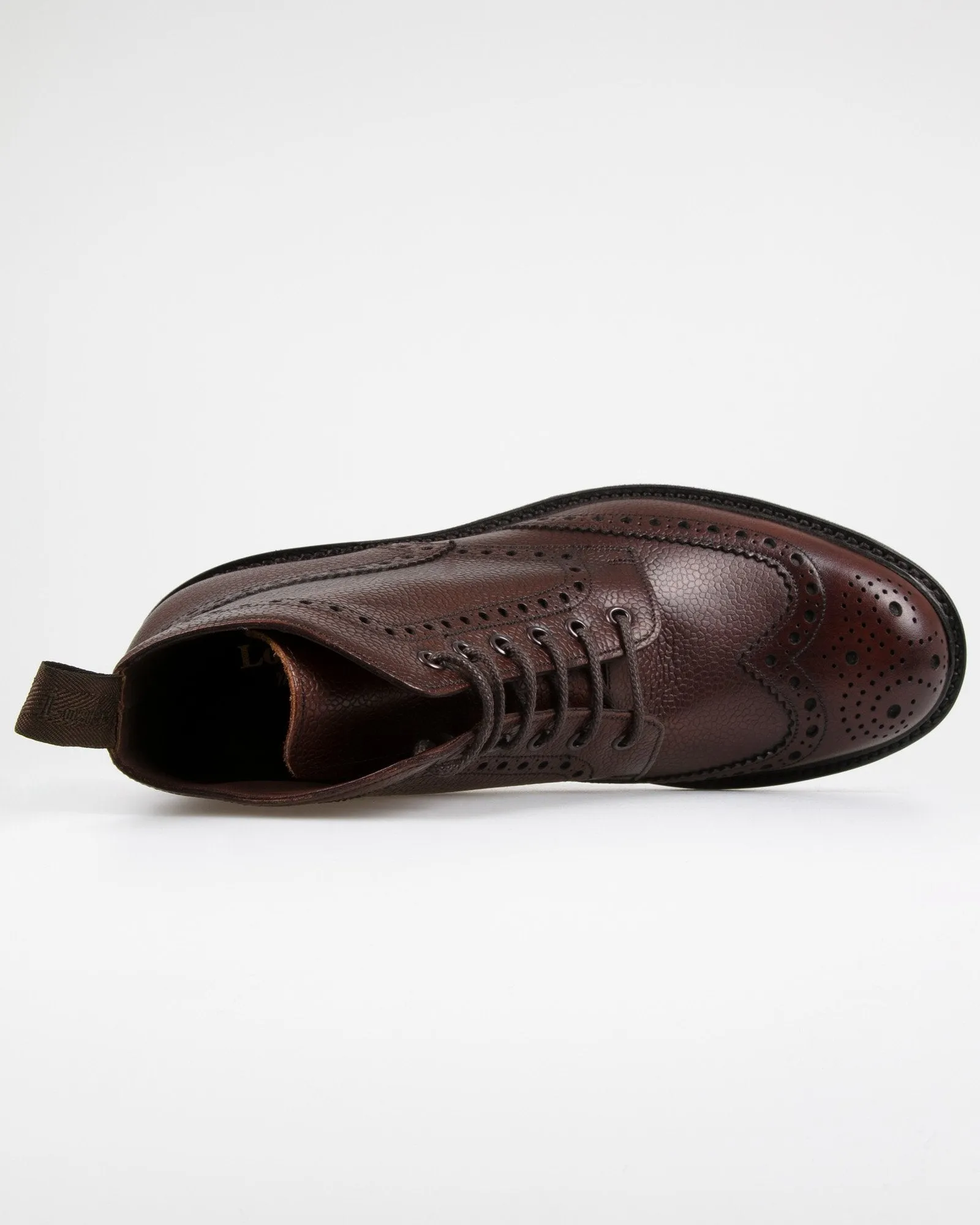 Loake 1880 Country Bedale Brogue Boot - Oxblood Grain