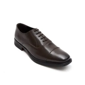 Mens Leather Formal Comfort Shoes-30977_Brown