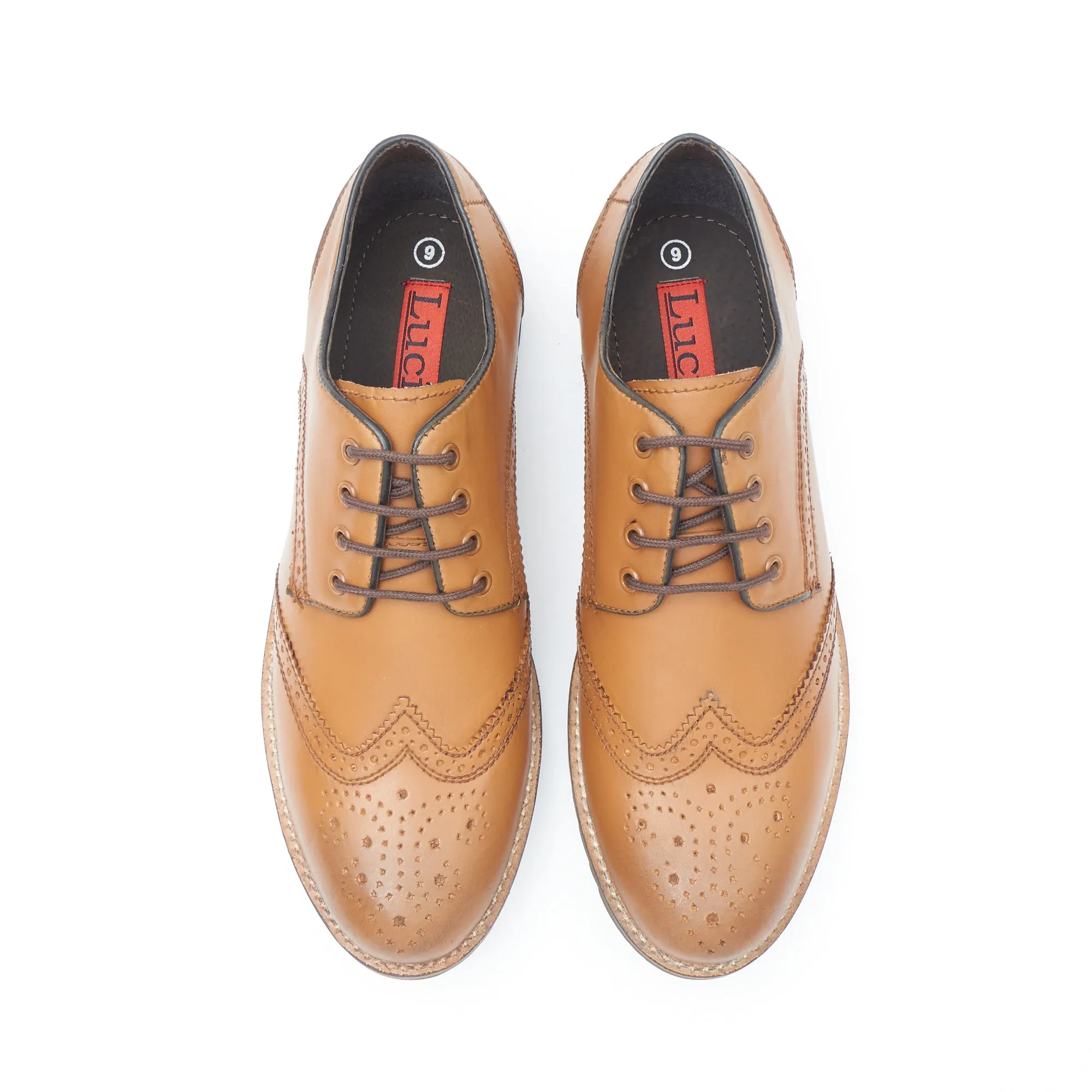 Mens Leather Formal Shoes-50623_Tan