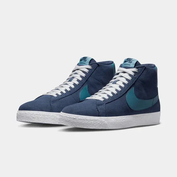 NIKE SB ZOOM BLAZER MID - MIDNIGHT NAVY/NOISE AQUA