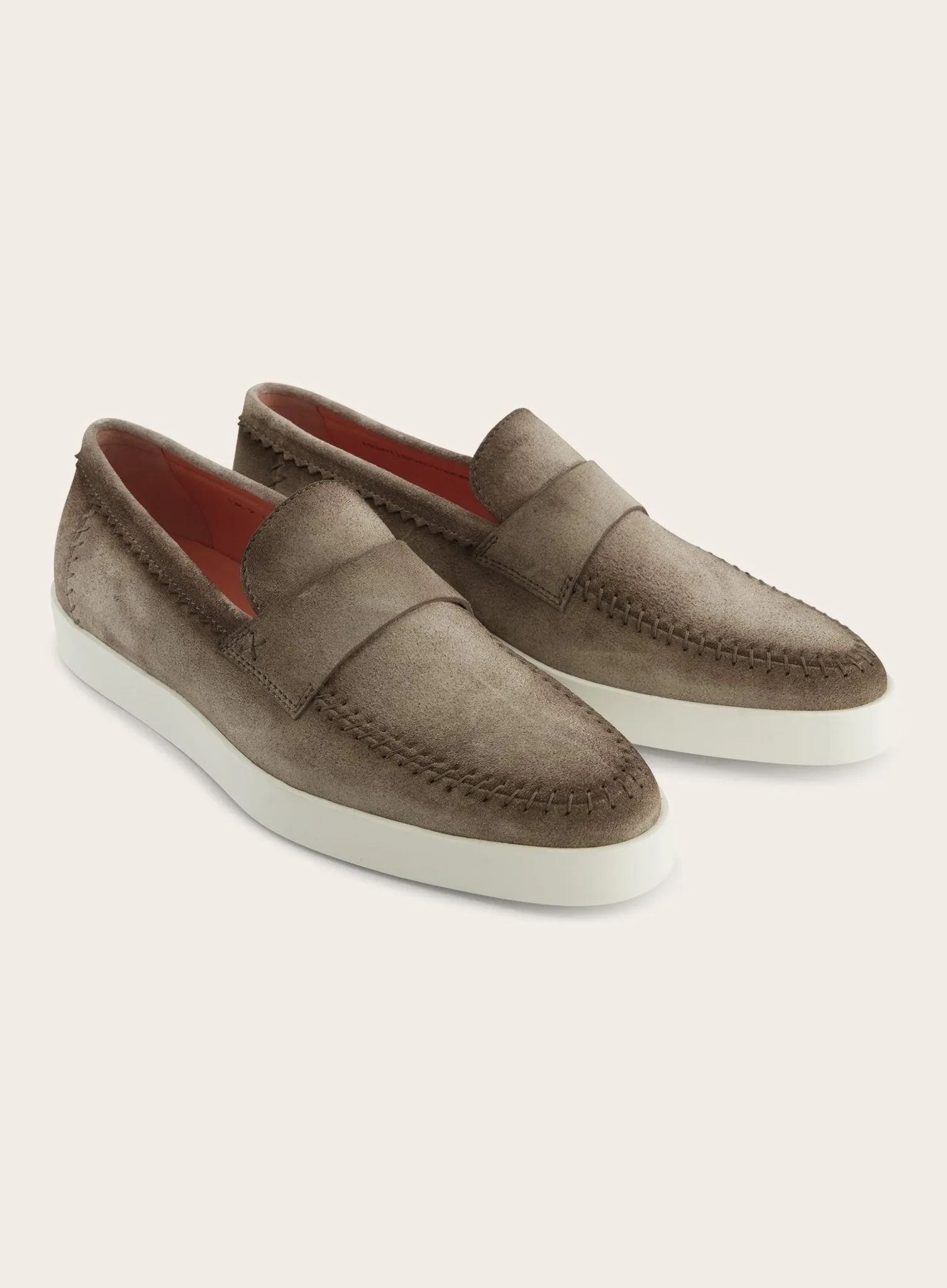 Penny loafers van suède