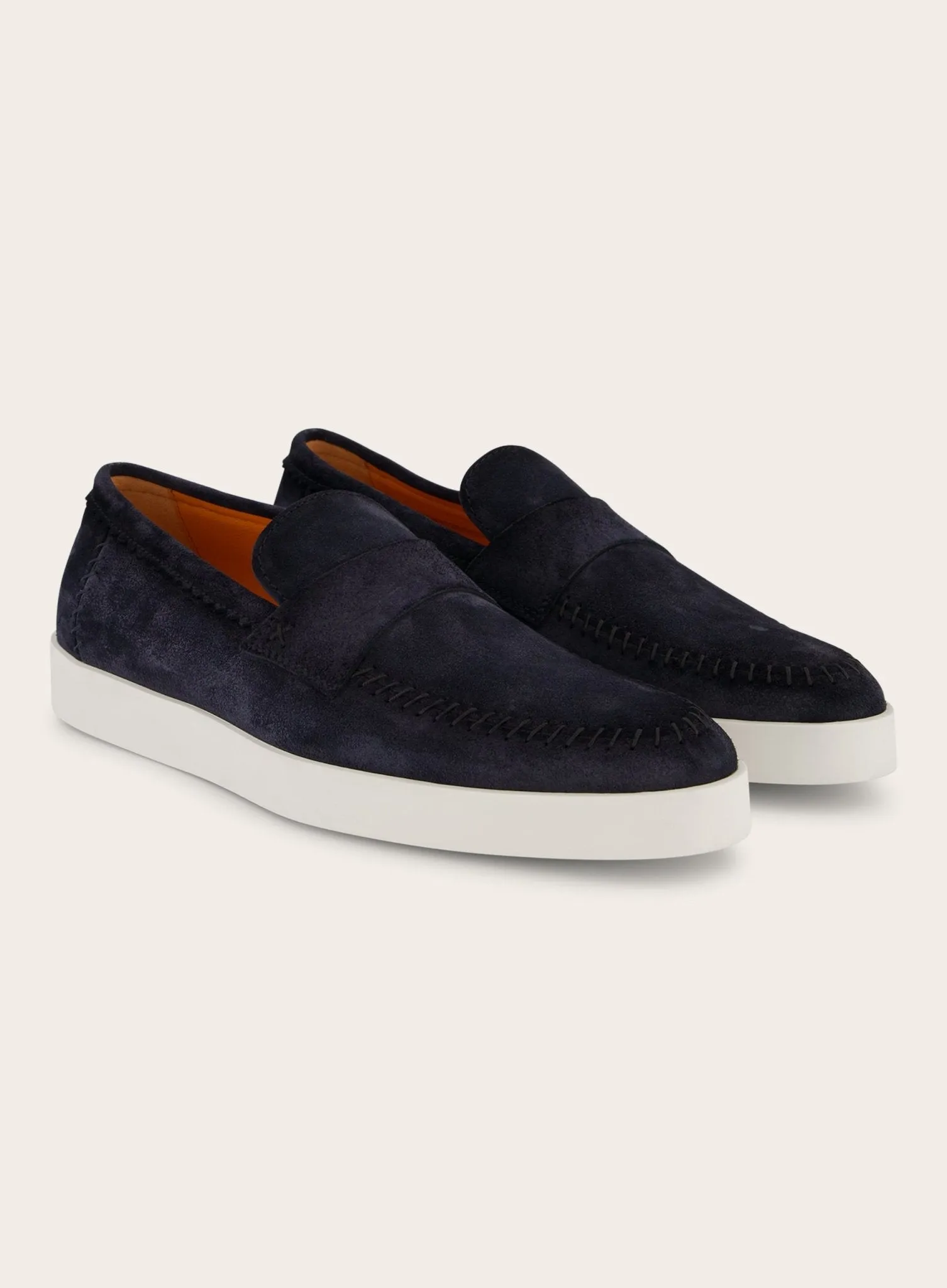 Penny loafers van suède