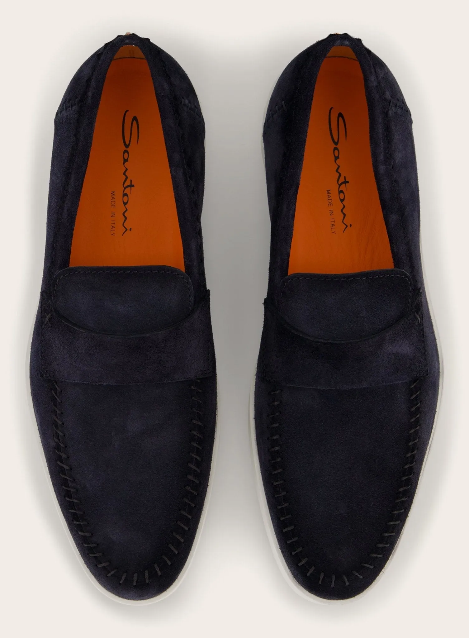 Penny loafers van suède