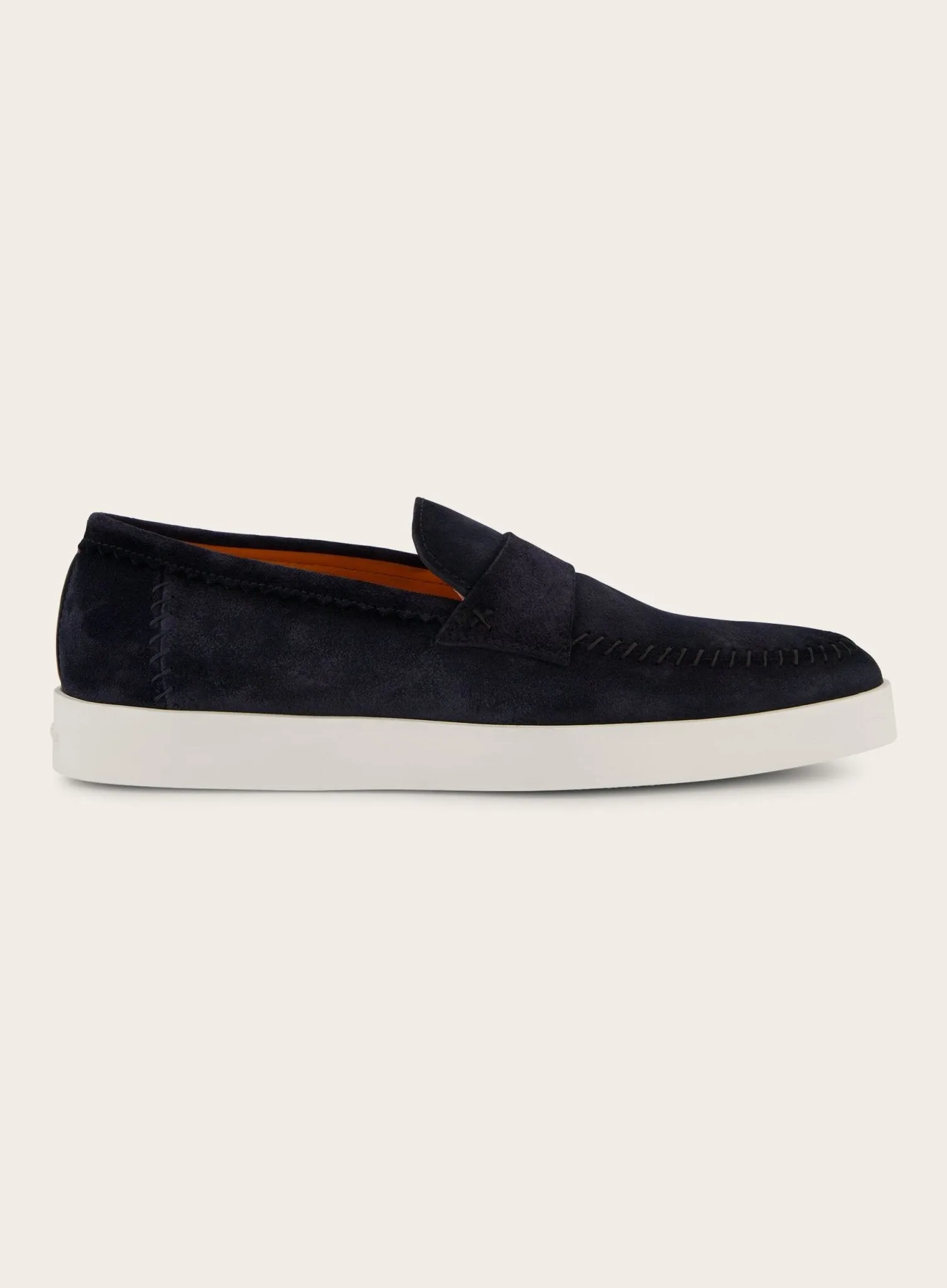 Penny loafers van suède