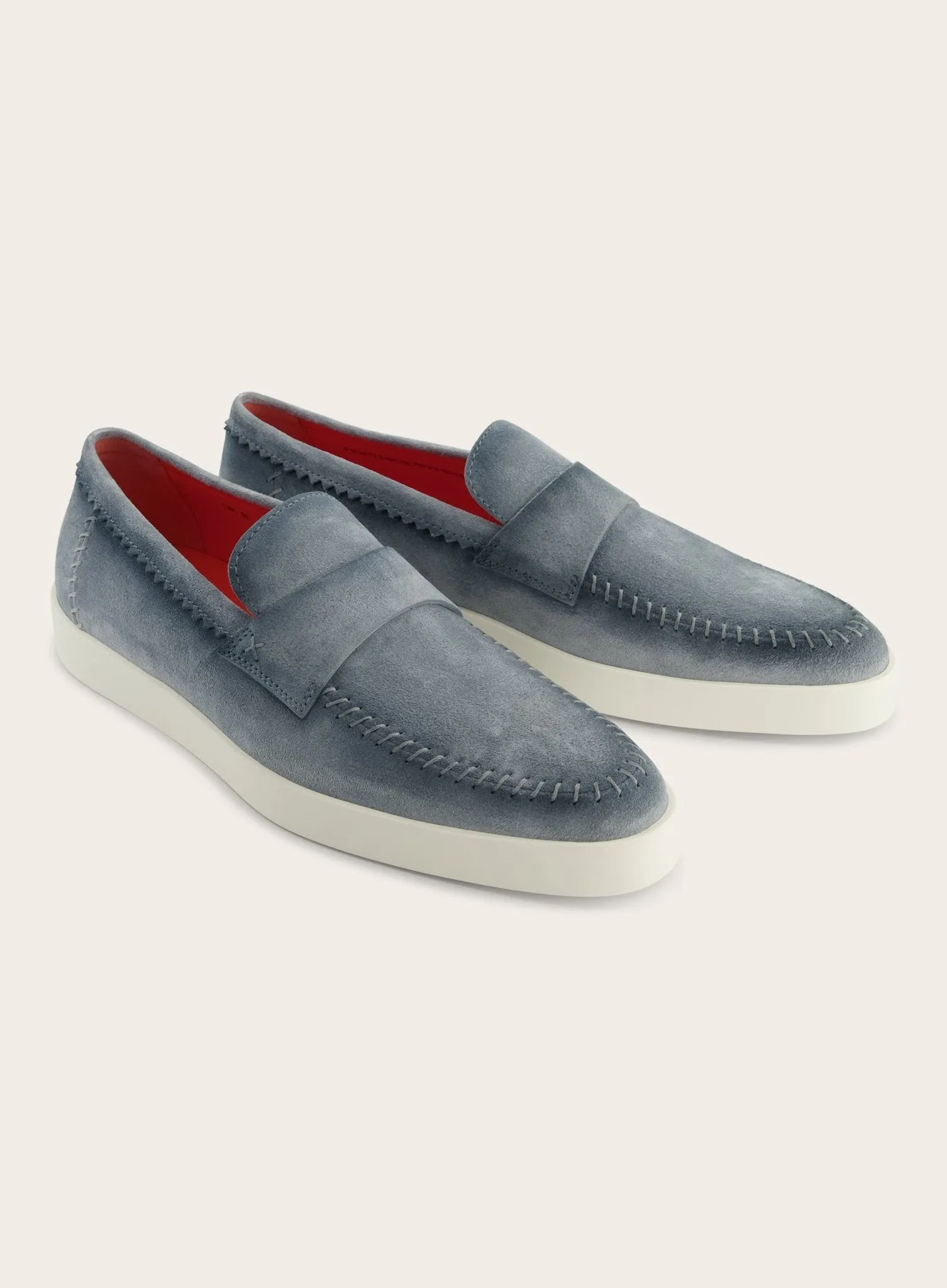 Penny loafers van suède