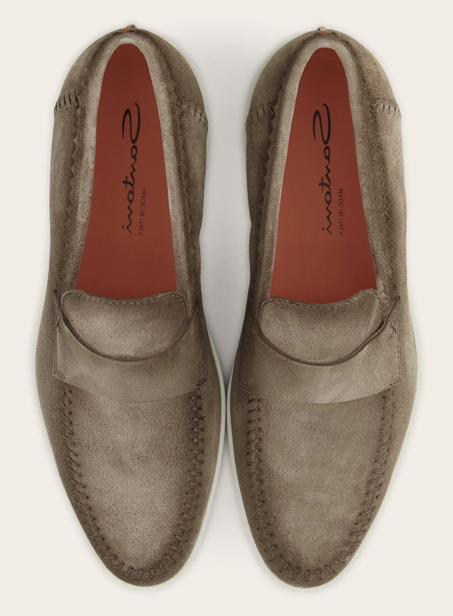 Penny loafers van suède