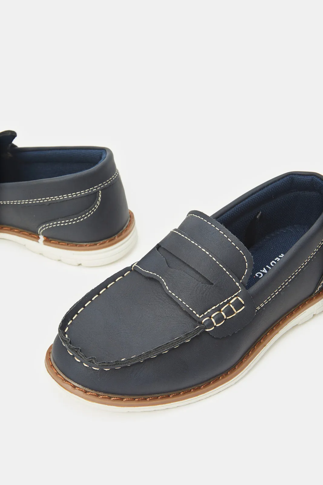 Senior Boys Navy Penny Loafer