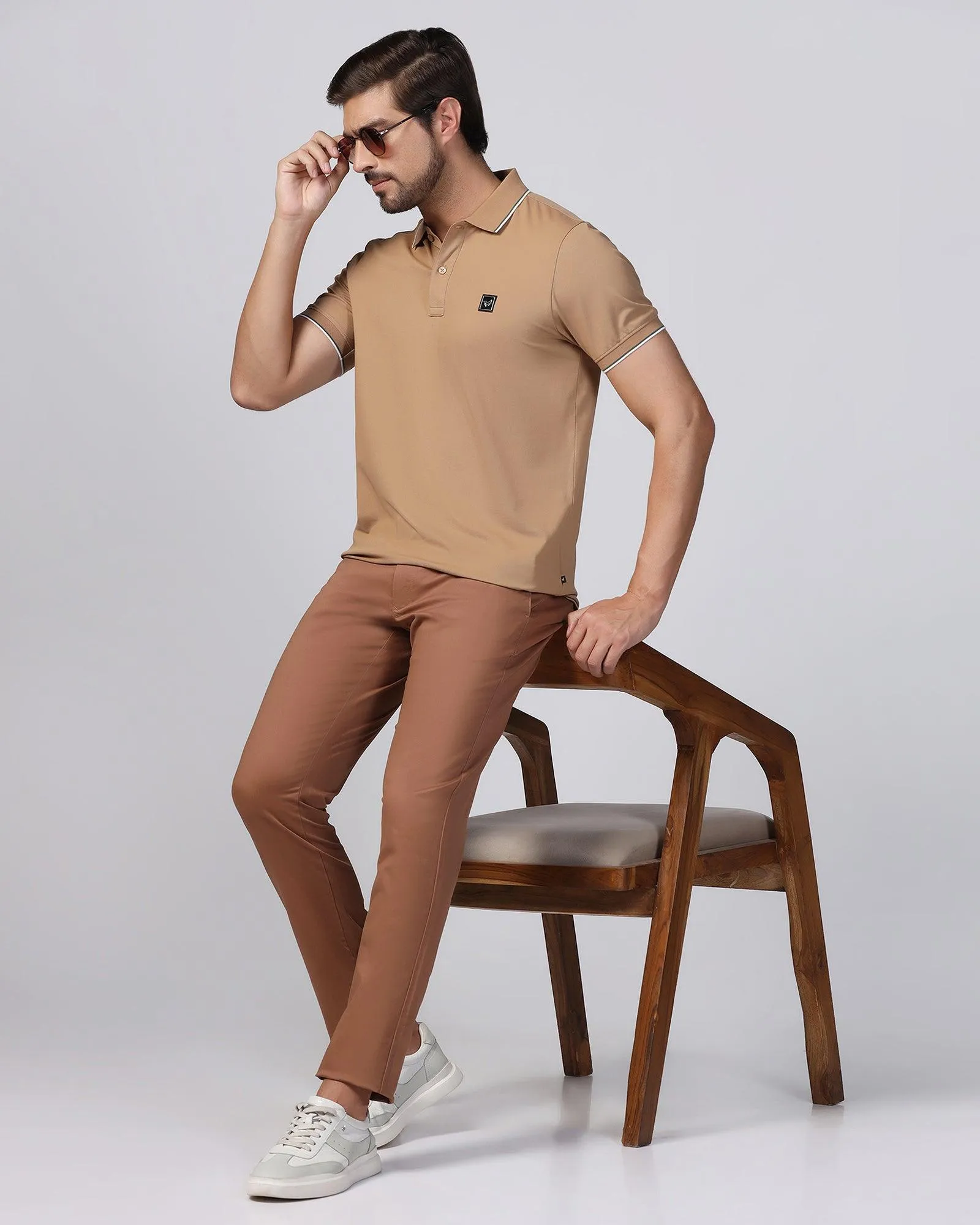 Slim Comfort B-95 Casual Mouse Solid Khakis - Tron